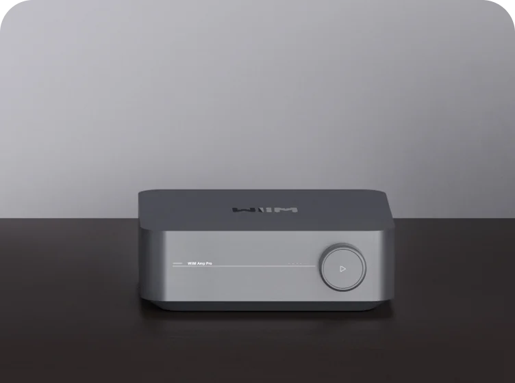 WiiM Amp Pro in dark grey