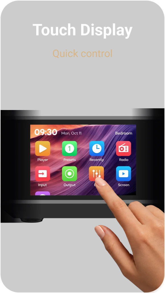 Touch Display - quick control from the front touchscreen