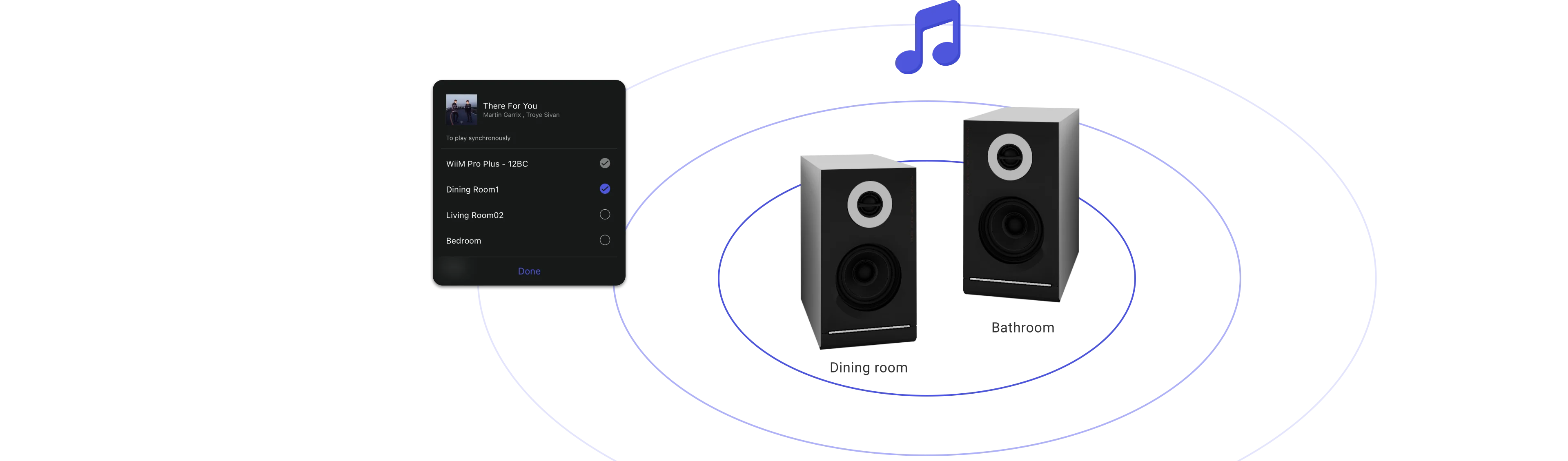 Multi-room audio in the WiiM Home App